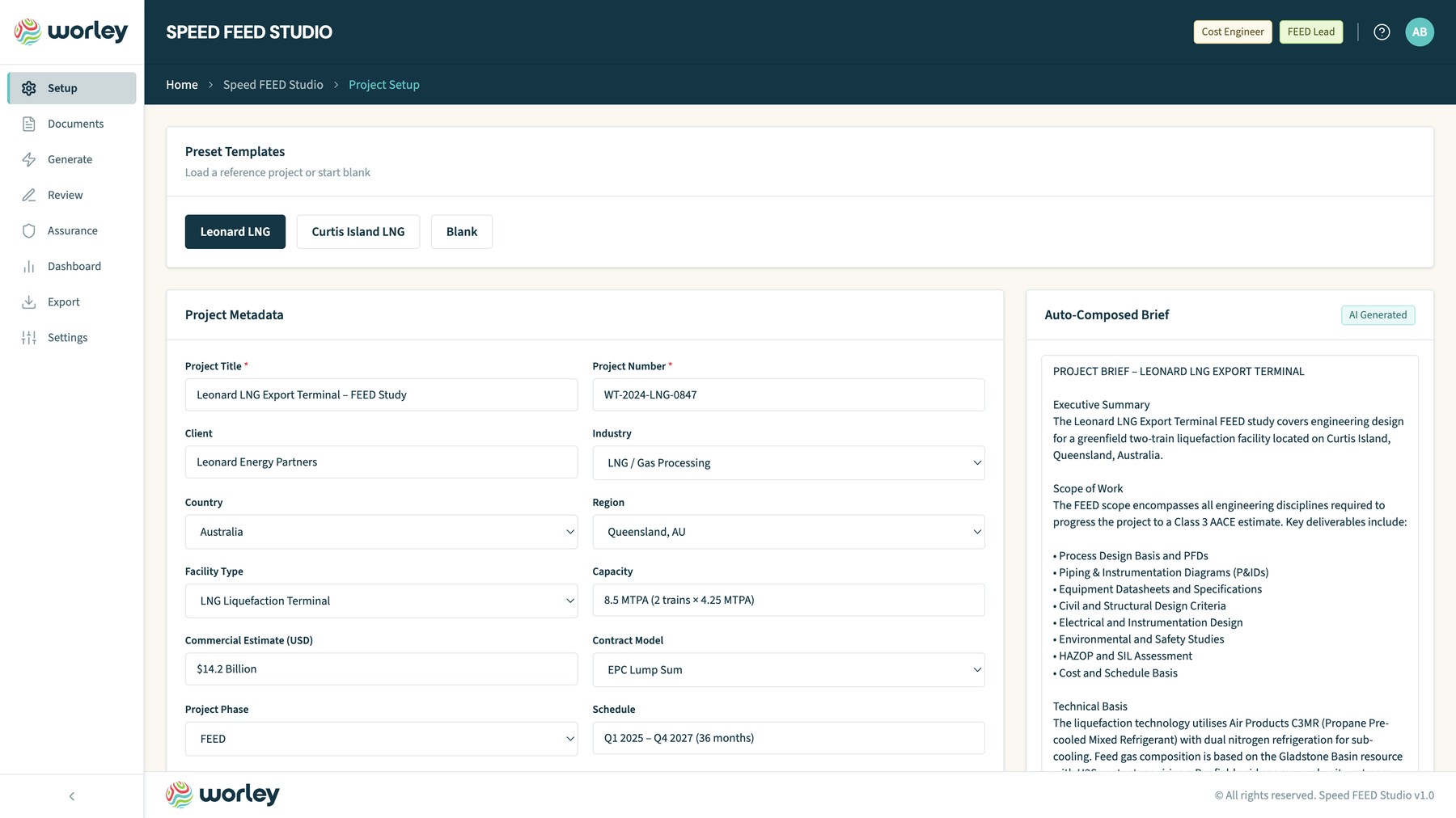 Speed FEED Studio interface