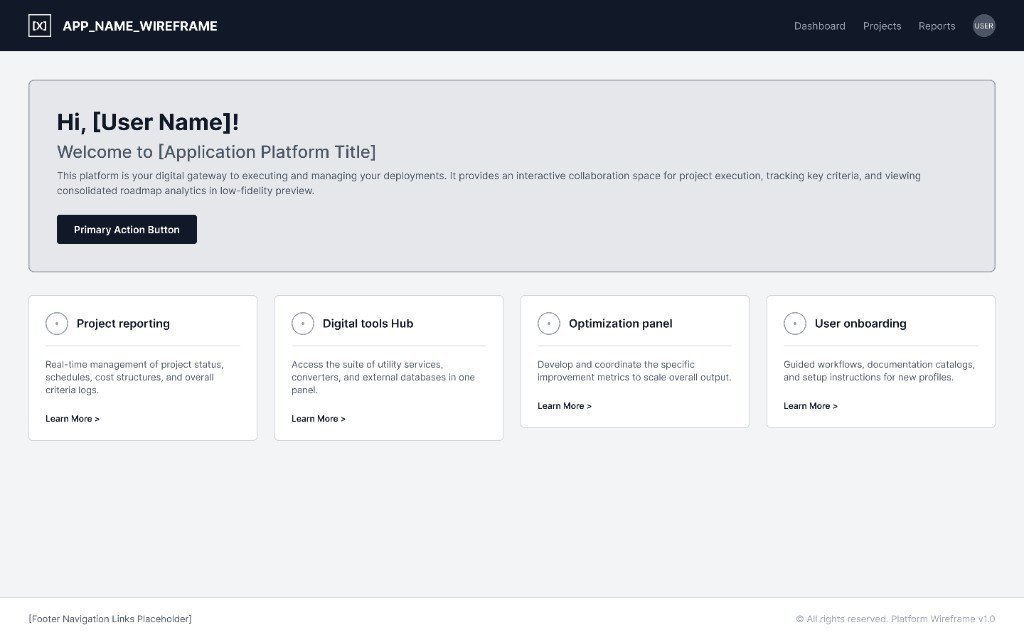 DAC hub home wireframe